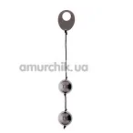 Вагінальні кульки Domino Metallic Balls, чорні - Фото №1