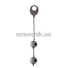 Вагінальні кульки Domino Metallic Balls, чорні - Фото №1