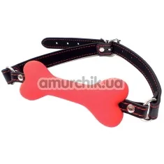Кляп Behave! Luxury Fetish Doggie Bone Bit Gag, червоний - Фото №1