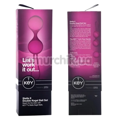 Вагинальные шарики Key Stella II Double Kegel Ball Set, розовые