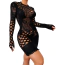 Платье Star Night Big Close Net Mini Dress, черное - Фото №6