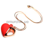 Вибратор-подвеска в виде сердечка Charmed Vibrating Silicone Heart Necklace, красный - Фото №1