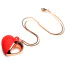 Вибратор-подвеска в виде сердечка Charmed Vibrating Silicone Heart Necklace, красный - Фото №1