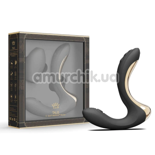 Вибратор для клитора и точки G с подогревом и пульсацией Zalo Talis G-Spot PulseWave Vibrator, черный