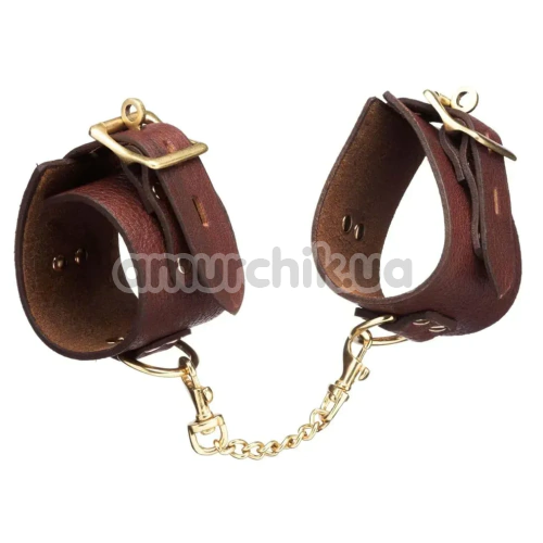 Фіксатори для рук DS Fetish Wrist Restraints Cuffs, коричневі