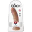 Фалоімітатор King Cock, 20.3 см світло-коричневий - Фото №7