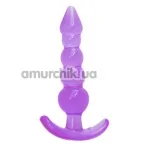 Анальна пробка Clear Jelly Butt Plug, фіолетова - Фото №1