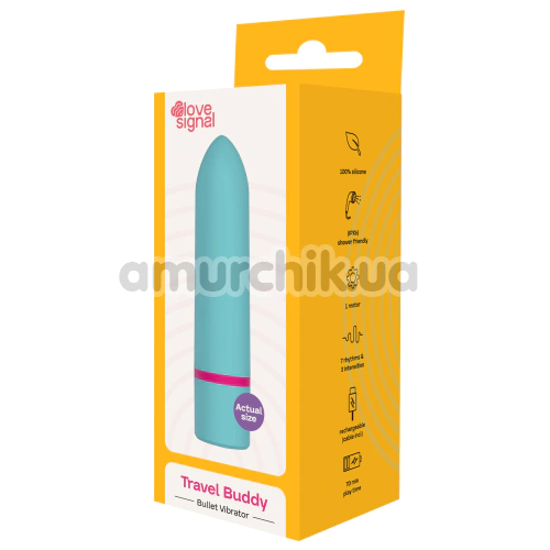 Клиторальный вибратор Love Signal Travel Buddy, бирюзовый