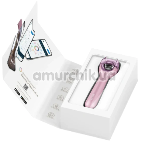 Массажер-роллер для лица с микроиглами Geske MicroNeedle Face Roller 9 in 1, светло-розовый