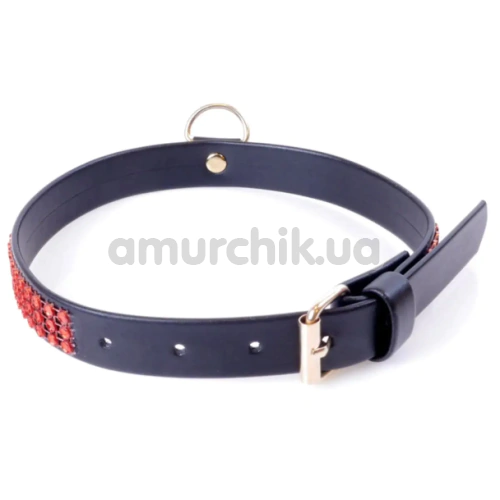 Ошейник Boss Series Fetish Collar With Crystals, красный