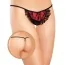 Трусики-стринги женские G-String черно-красные (модель 2405)
