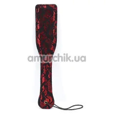 Шльопалка Liebe Seele Victorian Garden Lace and Vegan Leather Dual Sensation Spanking Paddle, червоно-чорна - Фото №1