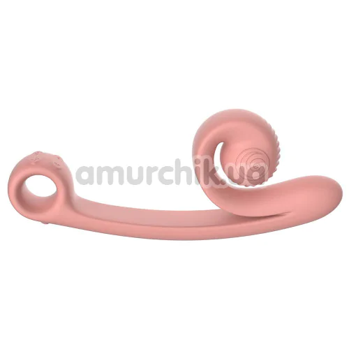Вибратор для клитора и точки G Snail Vibe Curve, персиковый