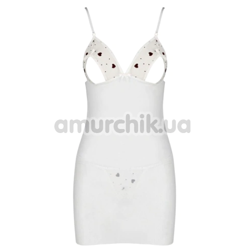 Комплект Passion Free Your Senses Lovelia Chemise, белый: пеньюар + трусики-стринги