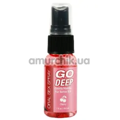 Расслабляющий спрей для минета Go Deep Oral Sex Spray Cherry - вишня, 29.5 мл - Фото №1
