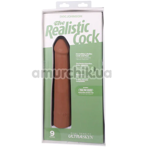 Фаллоимитатор Doc Johnson The Realistic Cock 9, светло-коричневый
