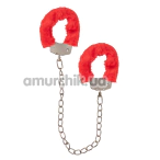Фиксаторы для ног Furry Leg Cuffs 65 cm, красные - Фото №1