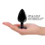 Анальна пробка з чорним кристалом Dorcel Diamond Plug L, чорна - Фото №5