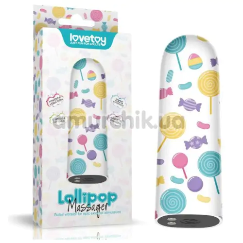 Кліторальний вібратор Lollipop Massager, білий