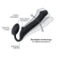 Безремневой страпон Strap-On-Me Silicone Bendable Strap-On L, черный - Фото №3