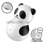 Симулятор орального секса для женщин с вибрацией Satisfyer Pocket Panda, черно-белый - Фото №1