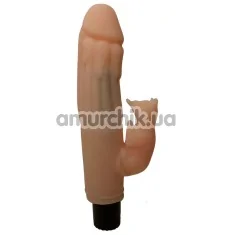 Вибратор Rabbit Naughty Puppy телесный 21.8 см - Фото №1