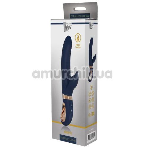 Вибратор с подогревом Goddess Collection Atropos, синий