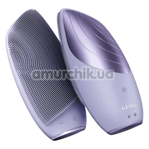 Ультразвуковая щетка для лица Geske Sonic Thermo Facial Brush 6 in 1, сиреневая - Фото №1