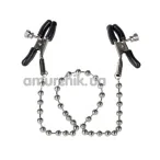 Зажимы для сосков Nipple Play Silver Beaded Clamps - Фото №1