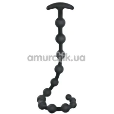 Анальная цепочка Black Velvets Anal Beads Silicone, черная - Фото №1