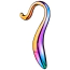 Фалоімітатор Glamour Glass Elegant Curved Dildo, мультикольоровий - Фото №7