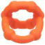 Эрекционное кольцо для члена Alpha Liquid Silicone All Star Ring, оранжевое - Фото №6