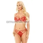 Комплект SoftLine Collection Ann, красный: бюстгальтер + трусики-стринги - Фото №1