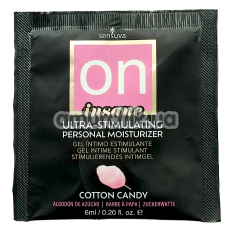 Лубрикант з ефектом вібрації Sensuva Ultra-Stimulating On Insane Cotton Candy - цукрова вата, 6 мл - Фото №1