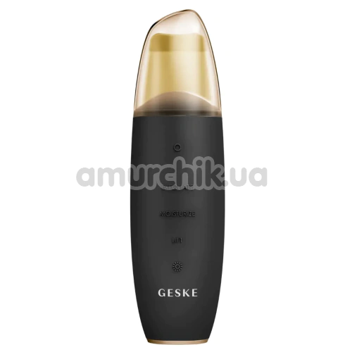 Микротоковый скрабер для кожи лица Geske MicroCurrent Skin Scrubber & Blackhead Remover 9 in 1, черно-золотой - Фото №1