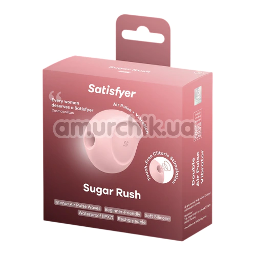 Симулятор орального сексу для жінок з вібрацією Satisfyer Sugar Rush, рожевий