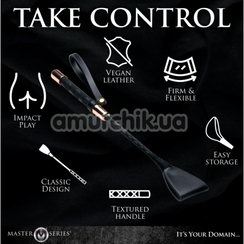 Шлепалка Master Series Stallion Riding Crop 12, черная