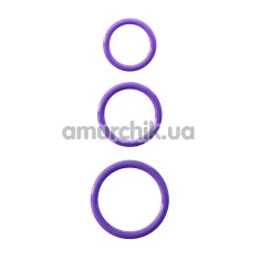 Набор эрекционных колец Fantasy C-Ringz Silicone 3-Ring Stamina Set, фиолетовый - Фото №1