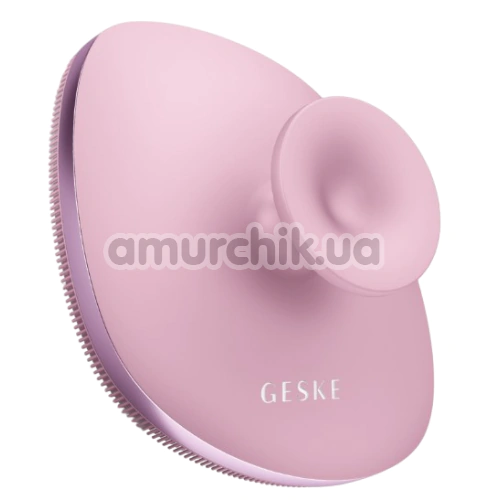 Щетка для тела Geske Body Brush 4 in 1 Suction Mount Metal, светло-розовая