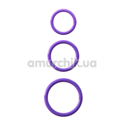 Набор эрекционных колец Fantasy C-Ringz Silicone 3-Ring Stamina Set, фиолетовый - Фото №1
