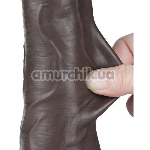 Фалоімітатор Sliding-Skin Dual Layer Dong 8.5, коричневий