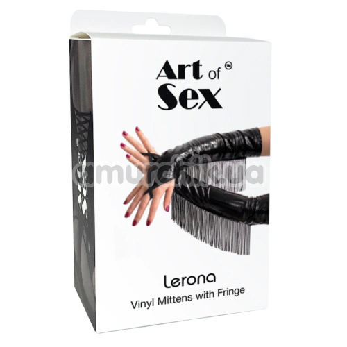Перчатки виниловые Art of Sex Lerona Lacquered, черные