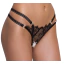 Трусики-стринги Crotchless String, черные - Фото №2