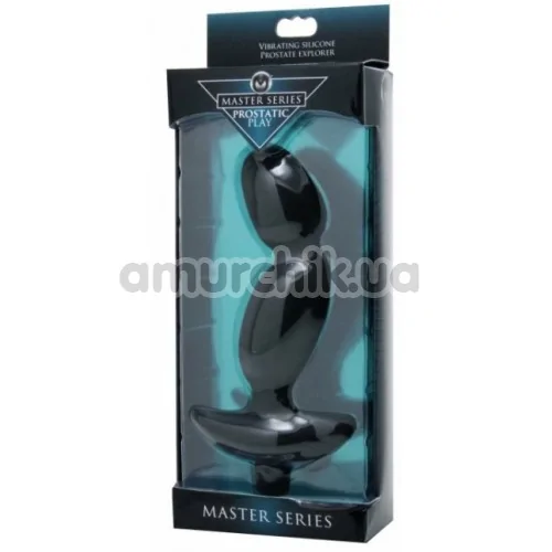 Вибростимулятор простаты Master Series Prostatic Play Endeavour Silicone Prostate Vibe, черный
