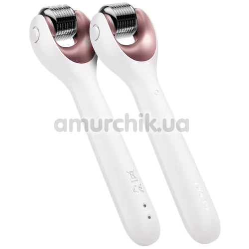 Массажер-роллер для лица с микроиглами Geske MicroNeedle Face Roller 9 in 1, кремовый