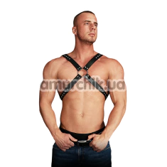 Портупея для чоловіків Ouch! Adonis High Halter Harness, чорна - Фото №1