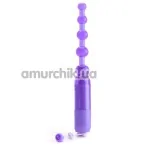 Анальний ланцюжок з вібрацією Pleasure Beads фіолетовий - Фото №1