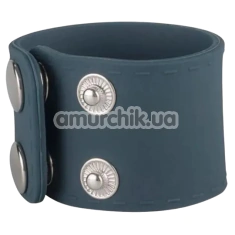 Ерекційне кільце для мошонки Boners Ball Strap Large, сіре - Фото №1