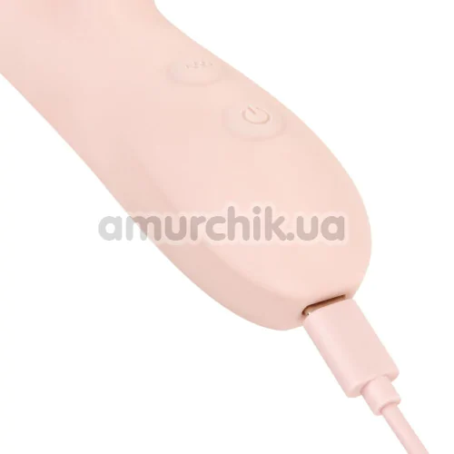 Вібратор з поштовхами Good Vibes Only Shai, персиковий