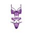Боди Daring Intimates Heart Lace Teddy With Jewel, фиолетовое - Фото №7